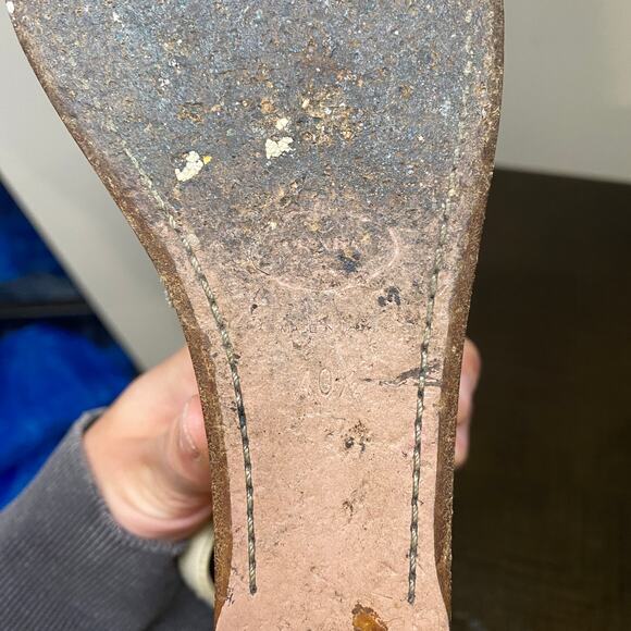 Prada Cork Wedge Platform Leather Ankle Strap Sandals Women's 40.5 - Picture 9 of 13